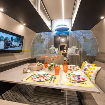 Small Family Dining with TV | Stylish Underground Shelter