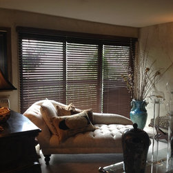 Wood Blinds On Sliding Door - Window Blinds