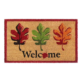 Rubber-Cal Rude Leave Door Mat Kit - 18 x 30 - 2 Doormats