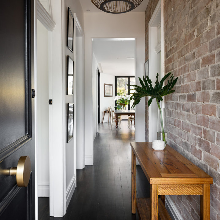75 Beautiful Entrance with Brick Walls Ideas and Designs - July 2026 ...