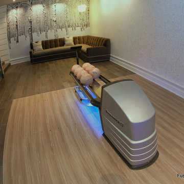 Basement Home Bowling Alley Room