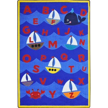 Sailor's Alphabet Rug, Multicolor, 10'9"x13'2"