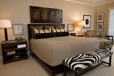 Inspiration for a contemporary bedroom remodel in Dallas