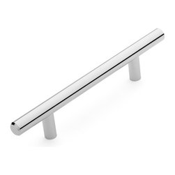 Dynasty Hardware - European Style Polished Chrome Bar, Pulls, 6-3/4" Bar, Pull - Cabinet And Drawer Handle Pulls