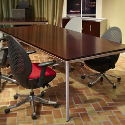 AICO Furniture - Prevue 8" Foot conference table in Auburn - 16601-20 - Home Office Accessories