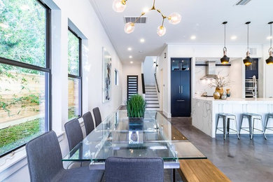 Trendy dining room photo in Houston