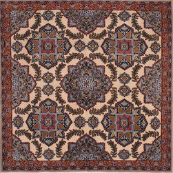 Persian Isfahan rug 3'7 X 3'7 - Area Rugs