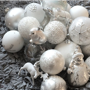 Sweetest Silver and White Tree Ornaments