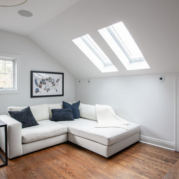 Bungalow Attic Sitting Area With Double Skylights | Arlington Heights, IL