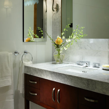 By J Design Group – Powder Room - Miami Interior Designers – Contemporary