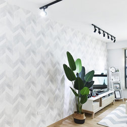 Residential Project | Herringbone Wallpaper - Wallpaper