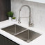 Single-Handle Pull-Down Sprayer Kitchen Faucet with Spring Design