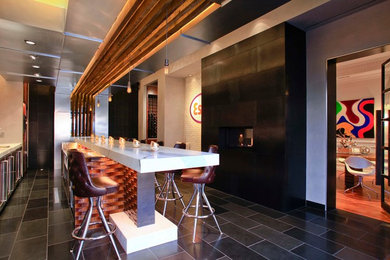 Inspiration for a contemporary family room remodel in Los Angeles
