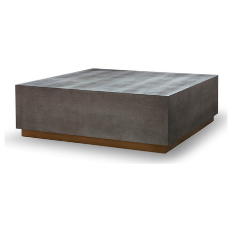 Clarence 60" Square Coffee Table- Shagreen