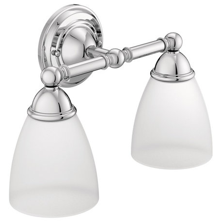 Brantford 2-Globe Bath Light, Chrome