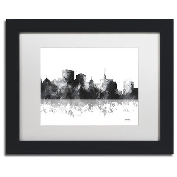 Watson 'Oakland California Skyline BG-1' Art, Black Frame, 11"x14", White Matte