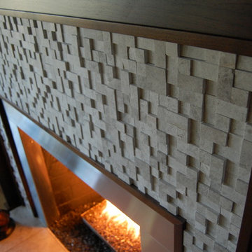 Nicol's Kitchen and Fireplace
