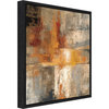 Canvas Art Framed 'Silver and Amber Crop' by Silvia Vassileva 22"x22"