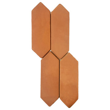 Handcrafted Terracotta  Picket  4''x12'',Set of 15 Tiles