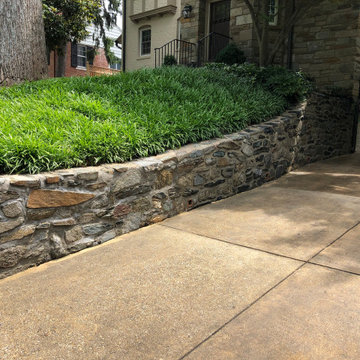 Rebuild and Restoration of Field Stone Driveway Walls in Spring Valley, DC