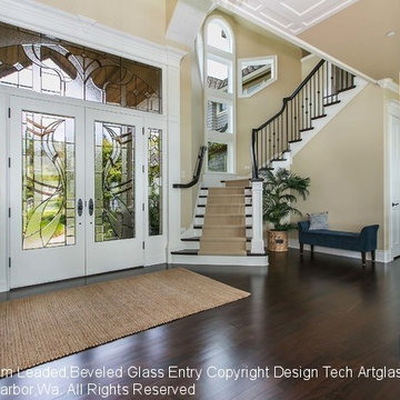 Custom Leaded and Beveled Glass,Stained Glass Entries and Feature Doors