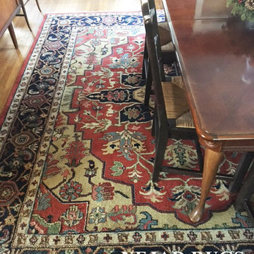 Nejad's Rust Heriz in Dining Room