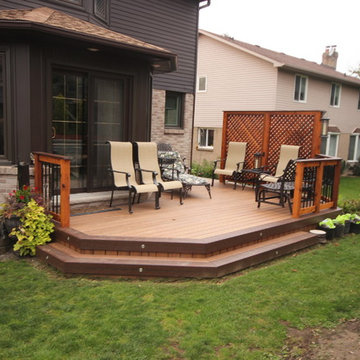 Some custom decks built by Hickory Dickory Decks using Armadillo decking.