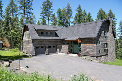 Inspiration for a country exterior home remodel in Seattle