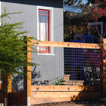 Berkeley Redwood and Welded Wire Mesh Fence