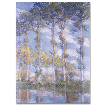 'The Poplars' Canvas Art by Claude Monet