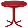 Retro Metal Side Table, Coral Red