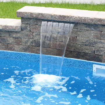 Swimming Pool Patio & Waterfall in Massapequa, NY