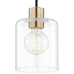 Mitzi by Hudson Valley Lighting - Neko Pendant With Clear Glass, Finish: Aged Brass - We get it. Everyone deserves to enjoy the benefits of good design in their home - and now everyone can. Meet Mitzi. Inspired by the founder of Hudson Valley Lighting's grandmother, a painter and master antique-finder, Mitzi mixes classic with contemporary, sacrificing no quality along the way. Designed with thoughtful simplicity, each fixture embodies form and function in perfect harmony. Less clutter and more creativity, Mitzi is attainable high design.
