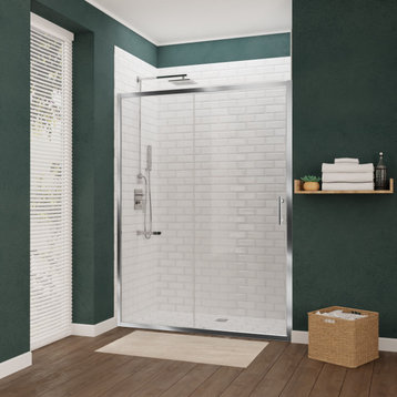 ANZZI Halberd Framed Sliding Shower Door, Polished Chrome, 48" X 72"