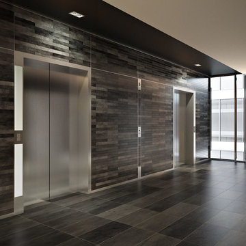 Corporate Office Lobby Design Architectural Rendering