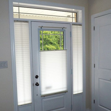 Glass Doors with Sidelight Window Coverings