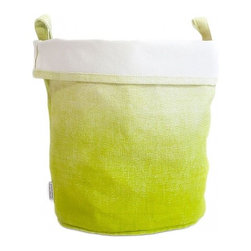 Chewing the Cud Green Dip-Dye Storage Bucket - Baskets