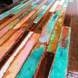 Boat wood inspired table top - Products