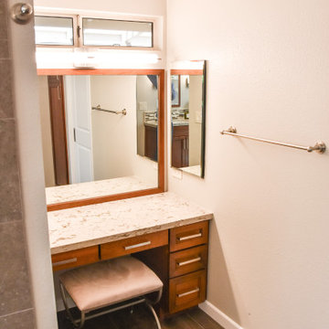 Warm Bathroom with large vanity