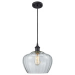 Innovations Lighting - Large Fenton 1-Light LED Mini Pendant, Matte Black, Glass: Clear - A truly dynamic fixture, the Ballston fits seamlessly amidst most decor styles. Its sleek design and vast offering of finishes and shade options makes the Ballston an easy choice for all homes.