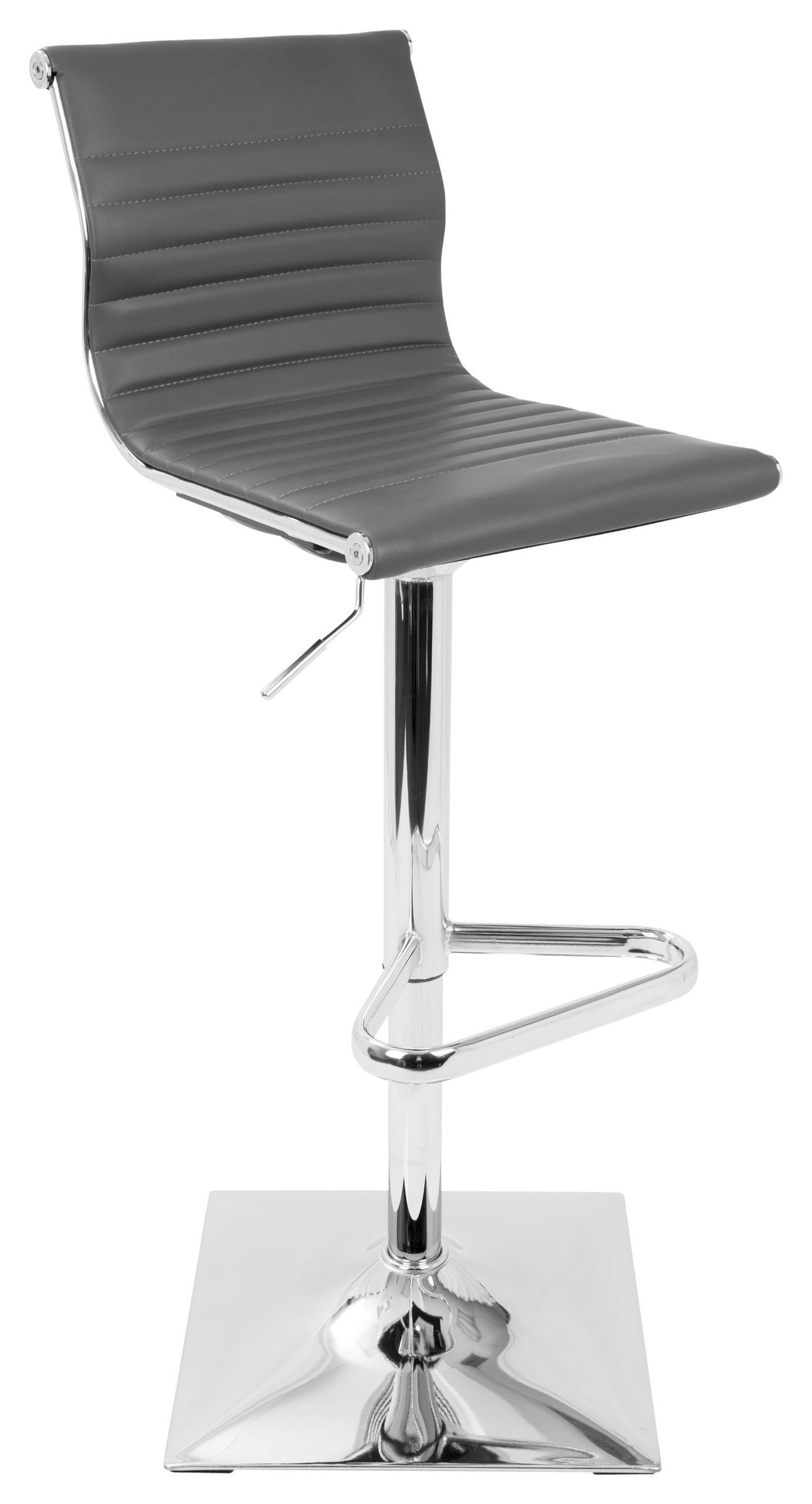 LumiSource Master Height Adj. Barstool, Gray