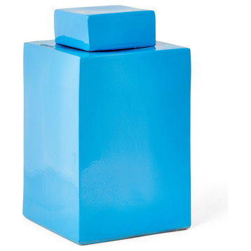 Square Jar, Blue