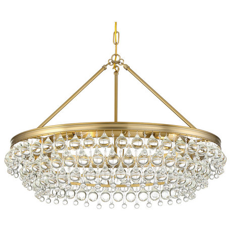 Calypso 6 Light Chandelier in Vibrant Gold