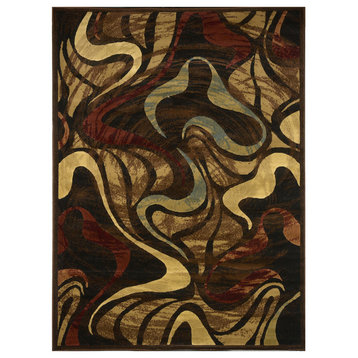Home Dynamix Catalina Picasso Area Rug 19.6"x31.5", Abstract Black