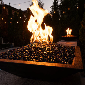 Complete Modern Luxury Backyard Transformation|Pool, Pergola, Fire & Golf Green