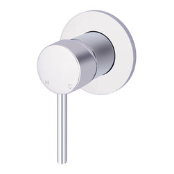 Round Chrome Wall Mixer by Meir SKU: MW03-C - Bathroom Basins