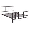 Brown Dower Queen Stainless Steel Bed