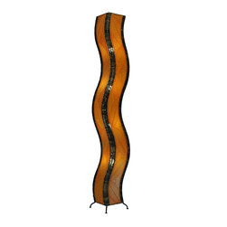 Eangee Home Designs Wave Giant Floor Lamp | Orange - Floor Lamps