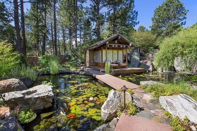 This is an example of an asian water fountain landscape in Denver.