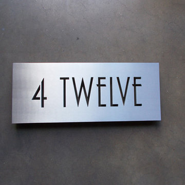 modern house numbers - plaques